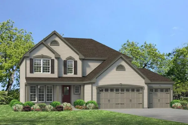 Stratton 3-Car front elevation by Fischer & Frichtel