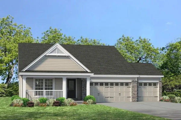 Whitehall 3-Car front elevation by Fischer & Frichtel