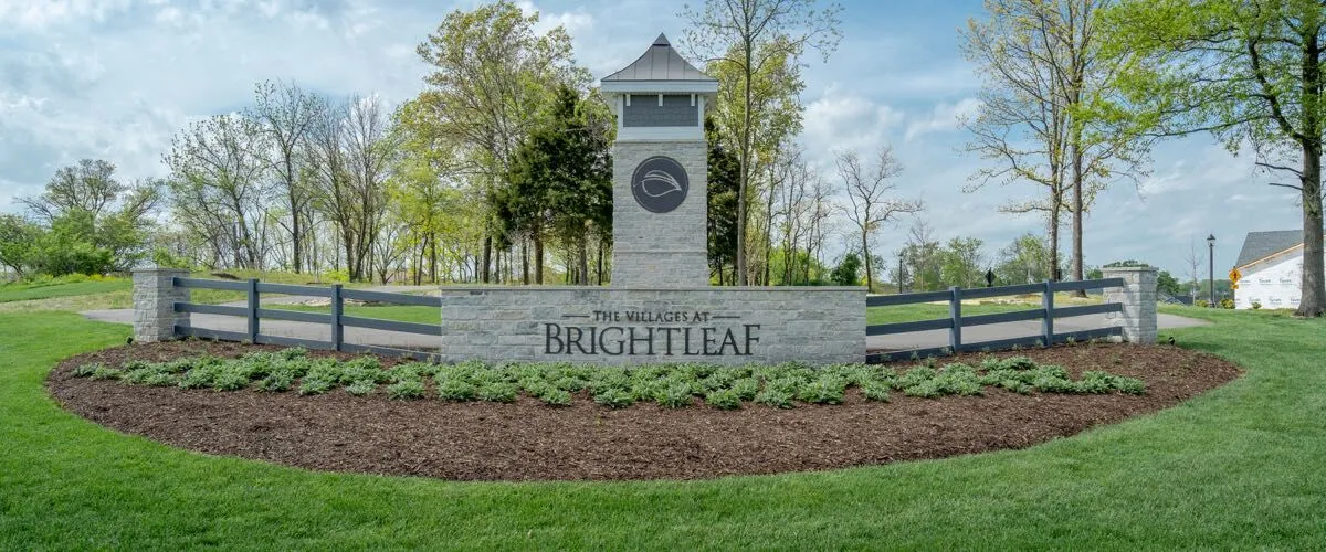 Entrance to The Villages at Brightleaf on Taylor Road; The Pointe is its expansion, The Pointe at Brightleaf Orchard Villas